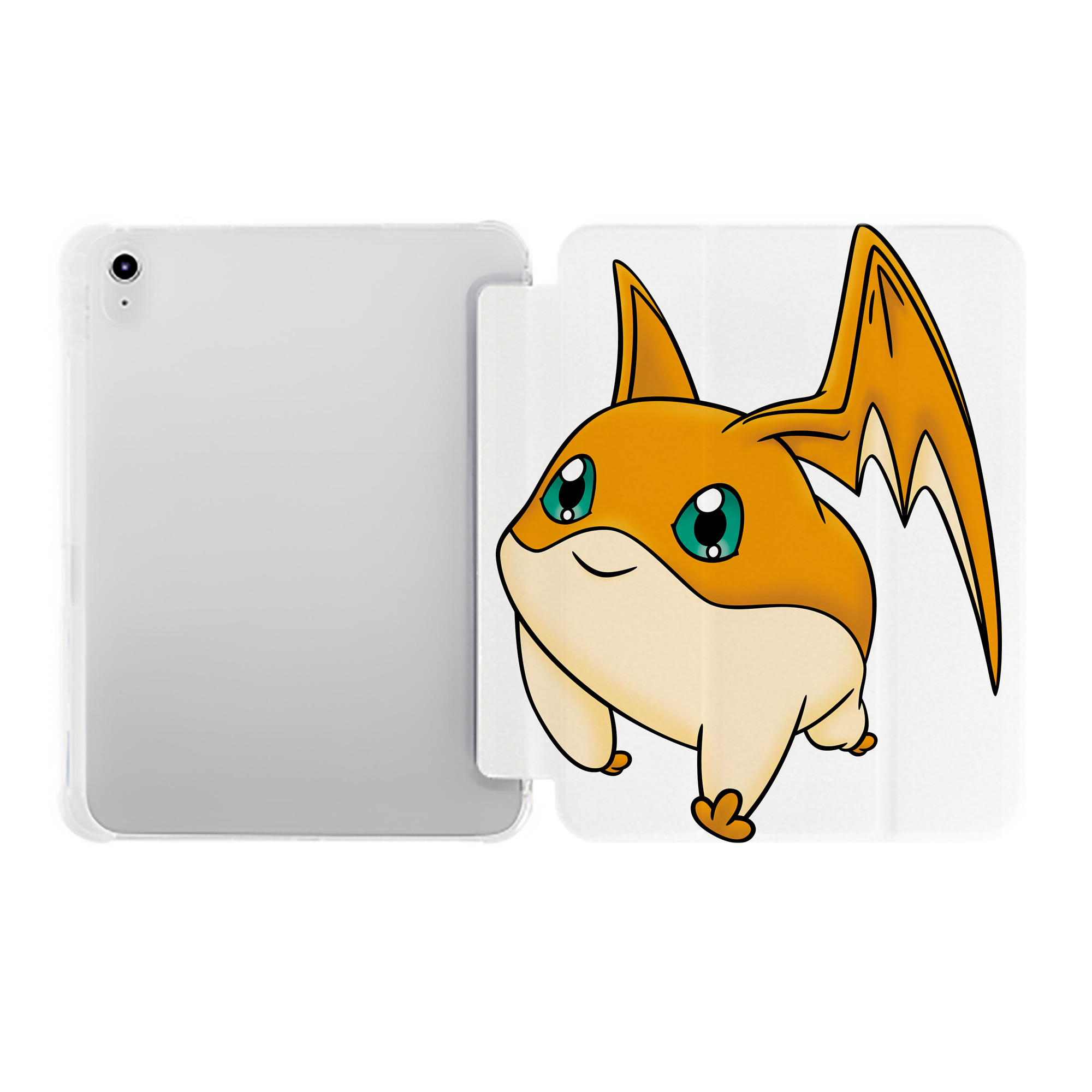 （画像用） Digimon デジタルモンスター/デジモン IPad ケース ペン収納付き 三つ折りスタンド PUレザー×シリコン 対応機種9.5/10.5/10.9インチ